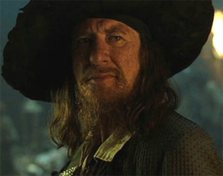 Name: [Captain] Hector Barbossa Age: 50+. Sex: Male Hair: dark brown, shoulder-length. Eyes: Blue Marital Status: Single (?) Height: 6&#39;1&quot; - barbossa1